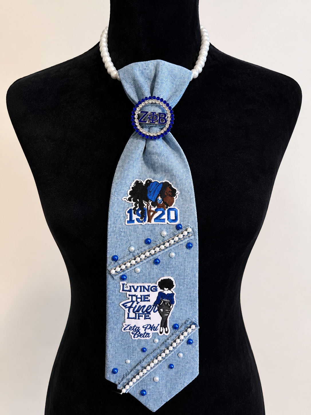 Denim Diva Necklace Tie-Z1