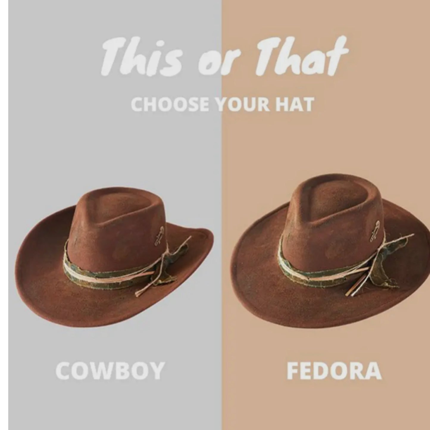Vintage Versatile Cowgirl & Fedora