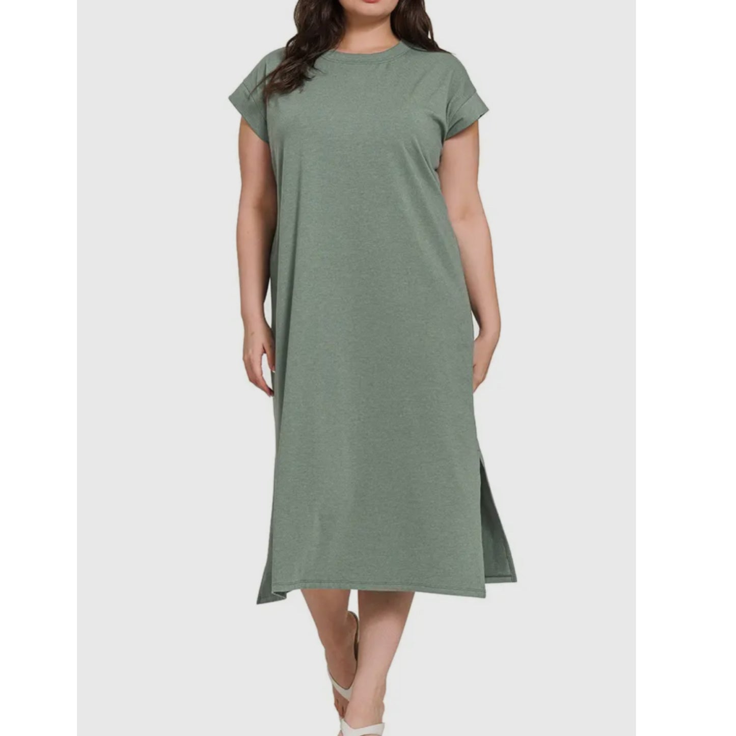 Misty Jade Midi Dress