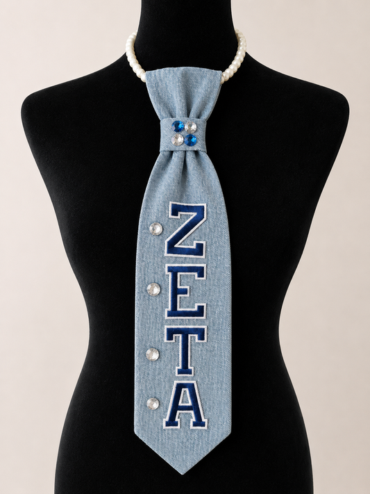 Denim Diva Necklace Tie-Zeta