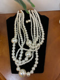 Ivory Layered Pearl Necklace Set