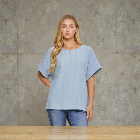 Sky Breeze Textured Top