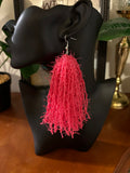 Hot Pink Scrubby Earrings