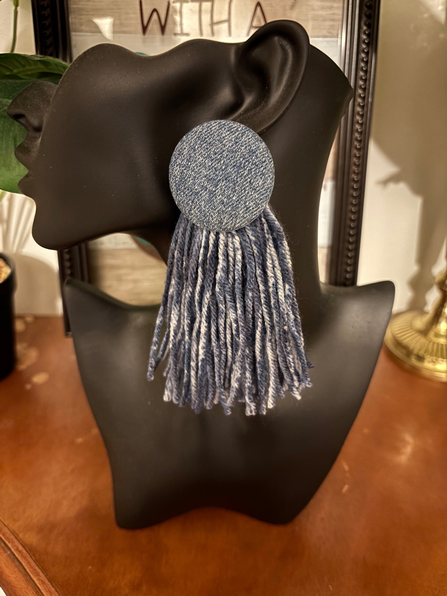 Denim Earrings