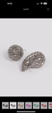 Tear Drop Rhinestone Earrings-Silver