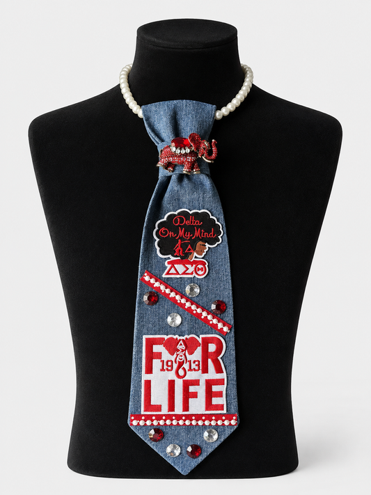 🐘 Denim Diva Necklace Tie