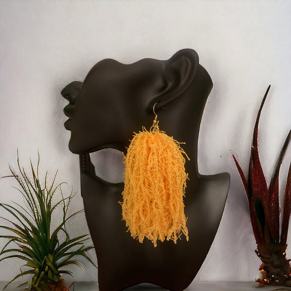 Yellow Fringe Earrings