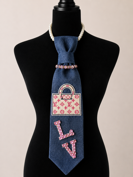 Denim Diva Necklace Tie-LV