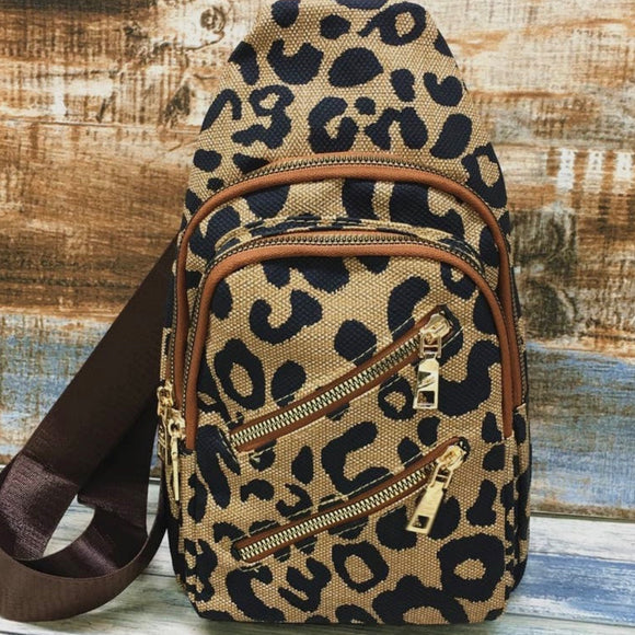 Leopard Crossbody Sling Bag