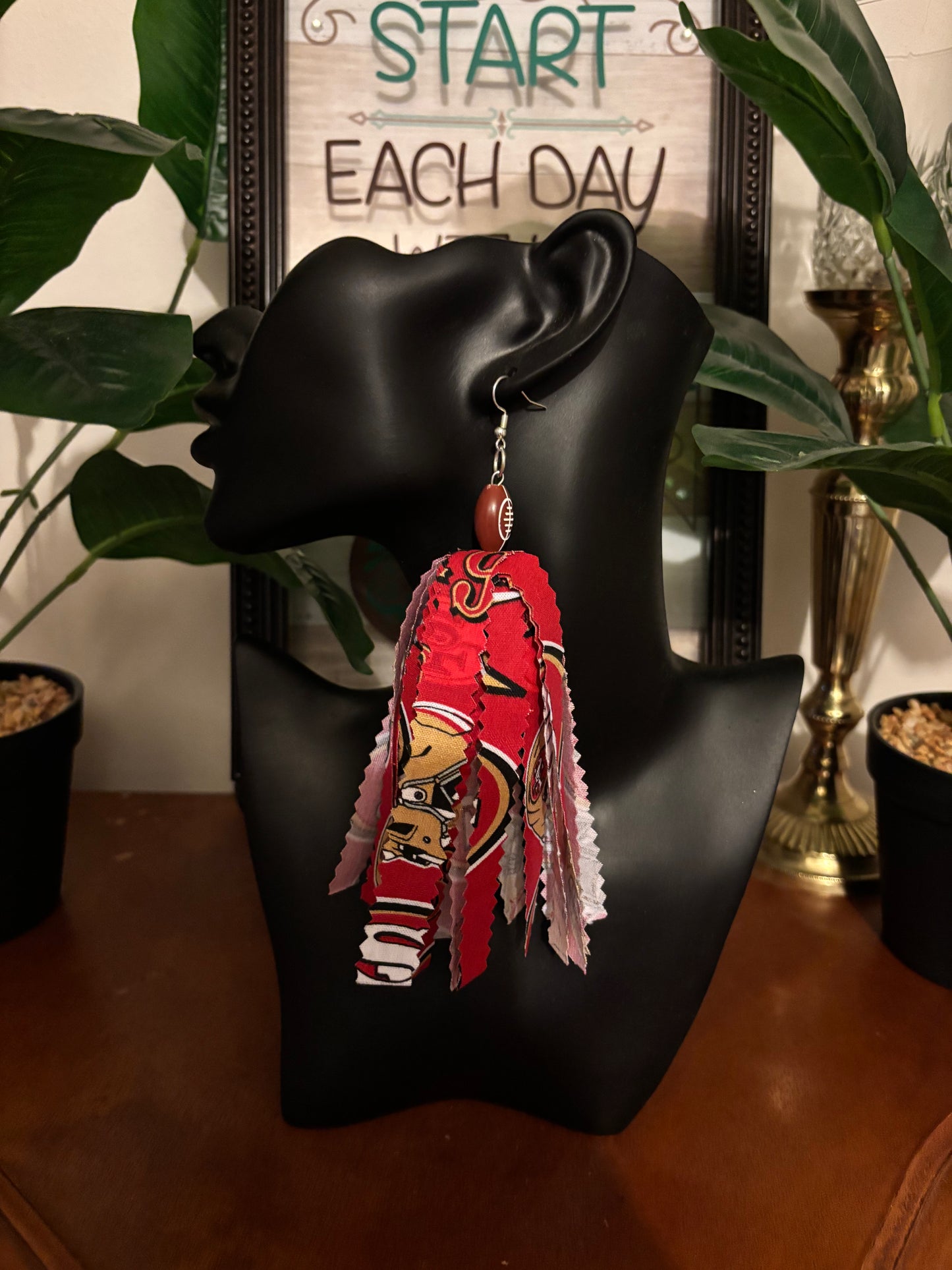 49er Chic Fabric Earrings