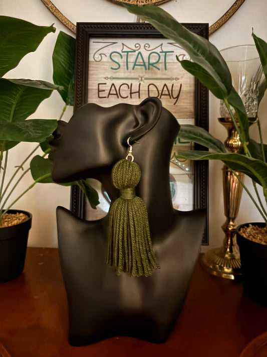 Olive Luxe Tassels