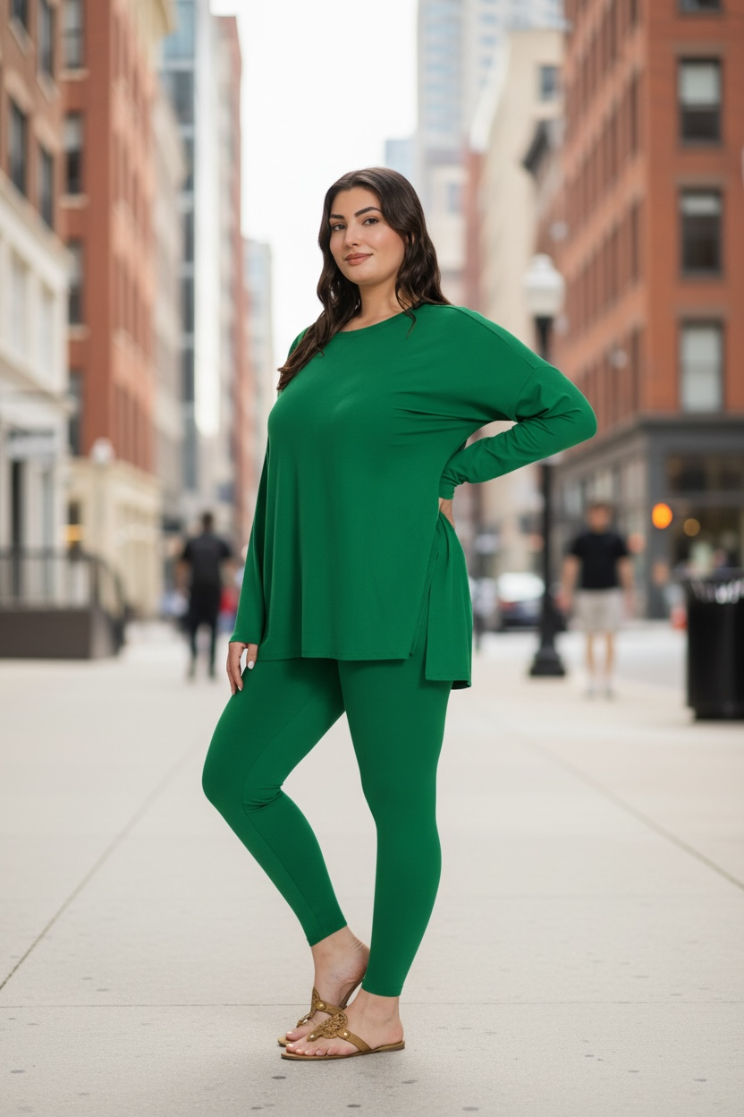 On The Go Set (Crew Neck) Dr Green
