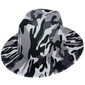 Gray Camo Fedora