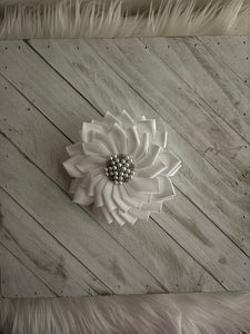 White Flower Brooch