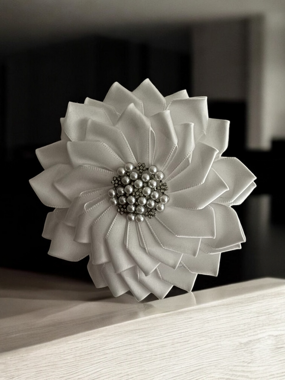 White Flower Brooch