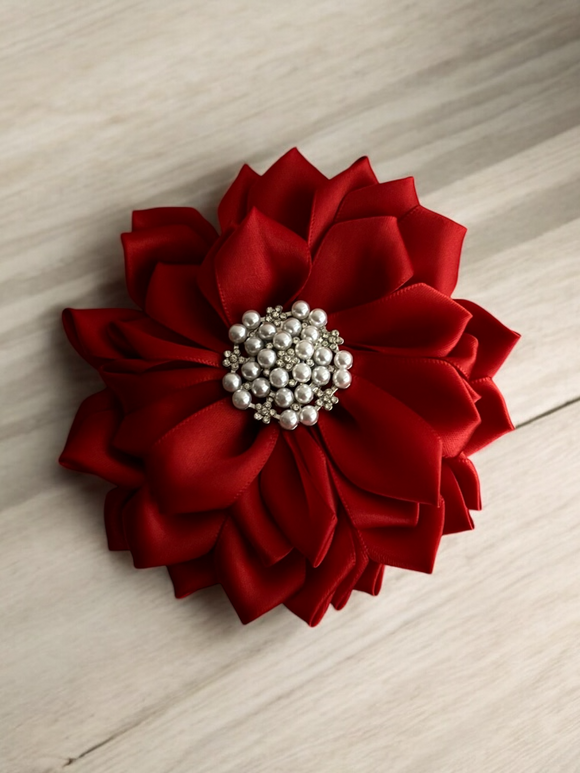 Red Flower Brooch