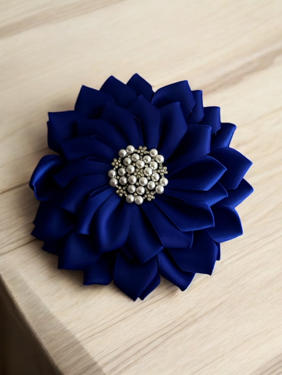 Royal Blue Flower Brooch