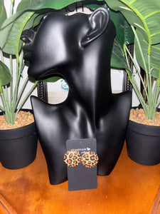 Leopard Luxe Button Earrings