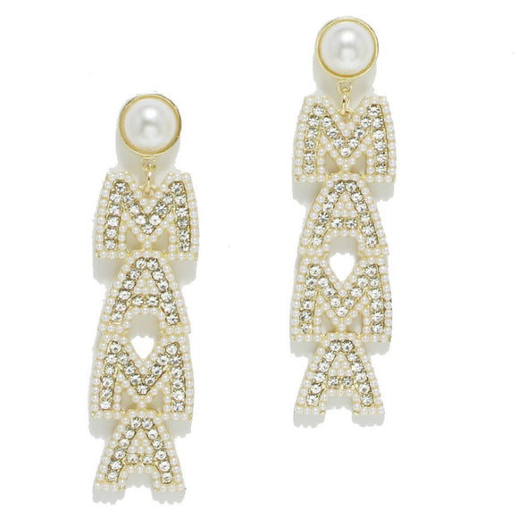 Mama Pearl Accent Earrings