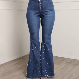 Beaded Flared Jeans